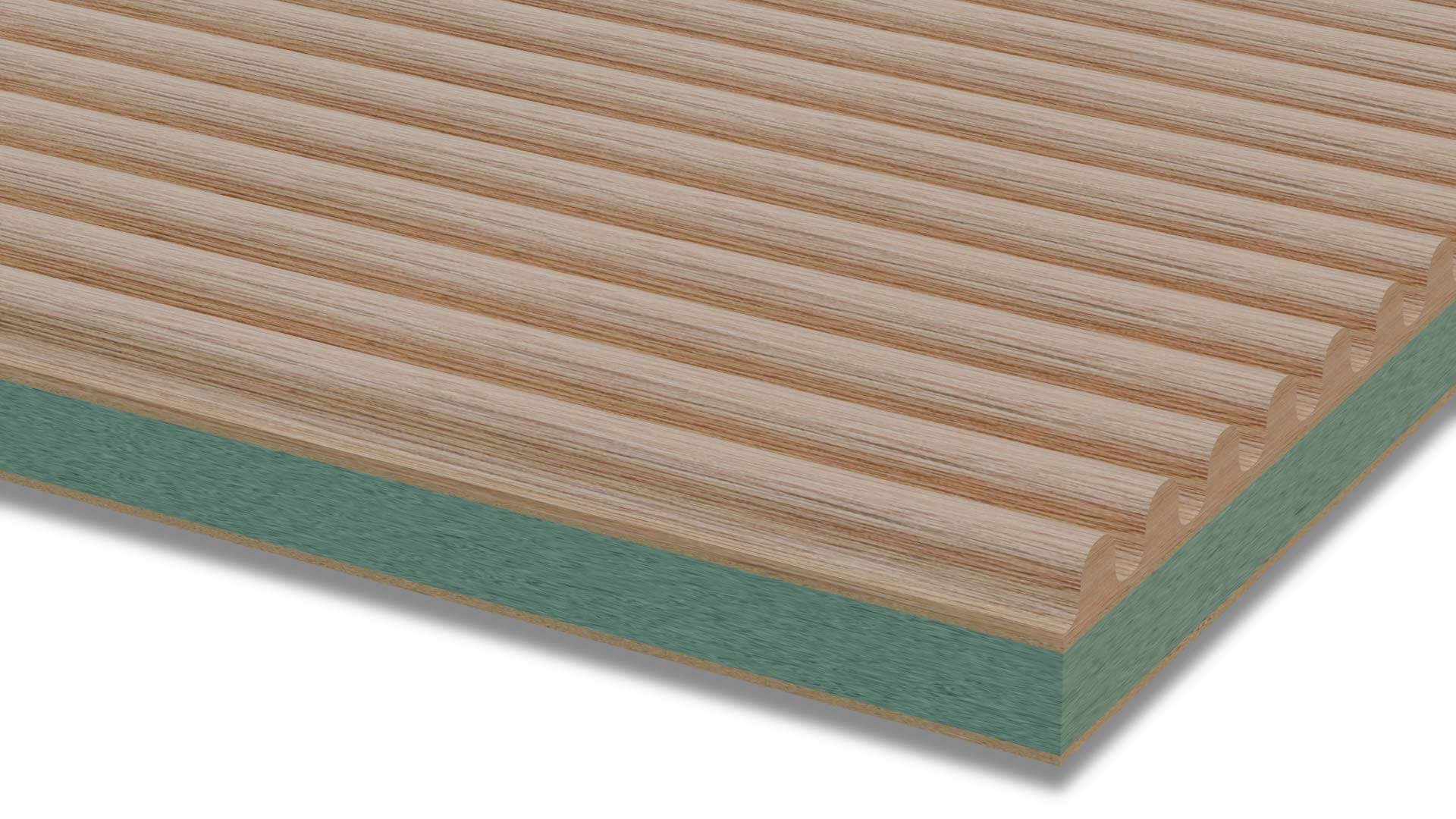 Crescendo Curves - Mini Ribbed Solid Wood Panels 5mm + Base panel Crescendo Curves - Mini Ribbed Solid Wood Panels 5mm + Base panel